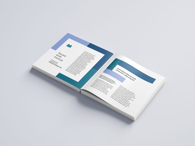 Free Softcover Square Book Mockup 06 Free Mockup World