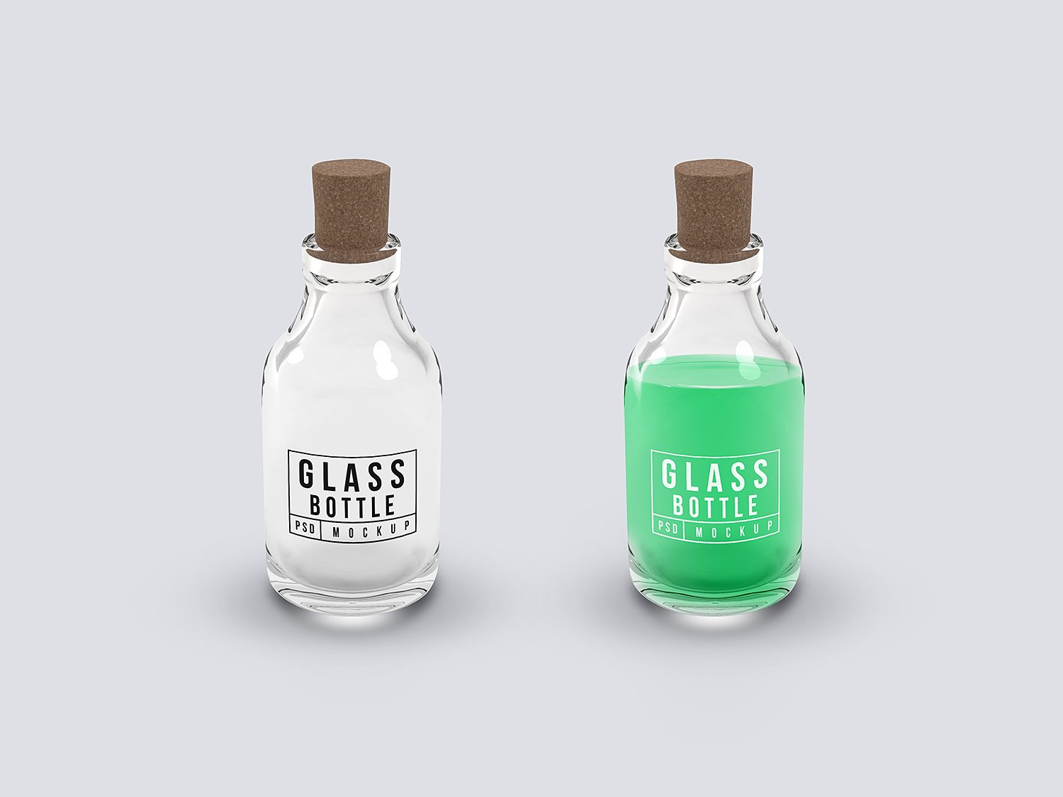 Download Free Glass Bottle Psd Mockup Best Free Mockups