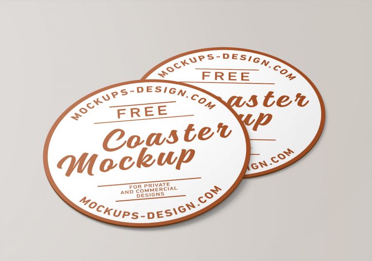 Download Free-Round-Coaster-PSD-Mockup-04 - Best Free Mockups