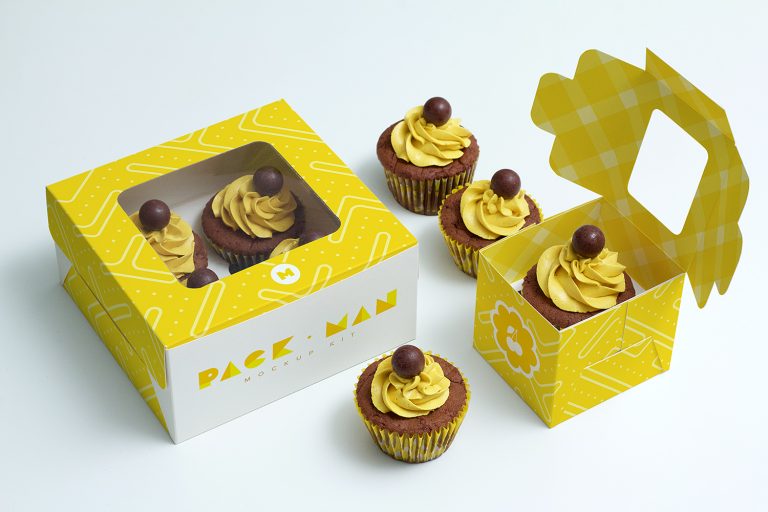 Download Cupcake Boxes Mockup - Best Free Mockups