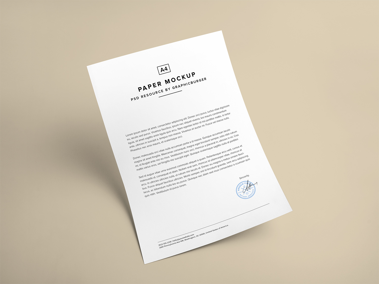 Download A4-Paper-PSD-Mockup - Best Free Mockups