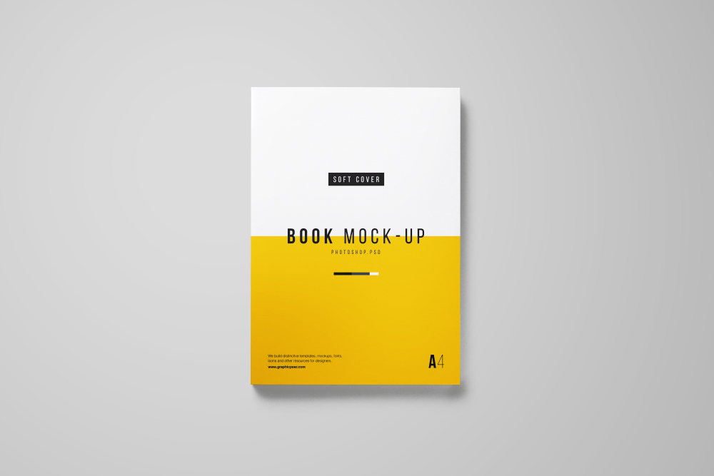 Photoshop A4 Book Mockup 06   Best Free Mockups