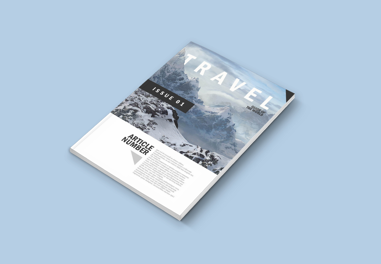 A4 Magazine Mockup PSD 04 Free Mockup World