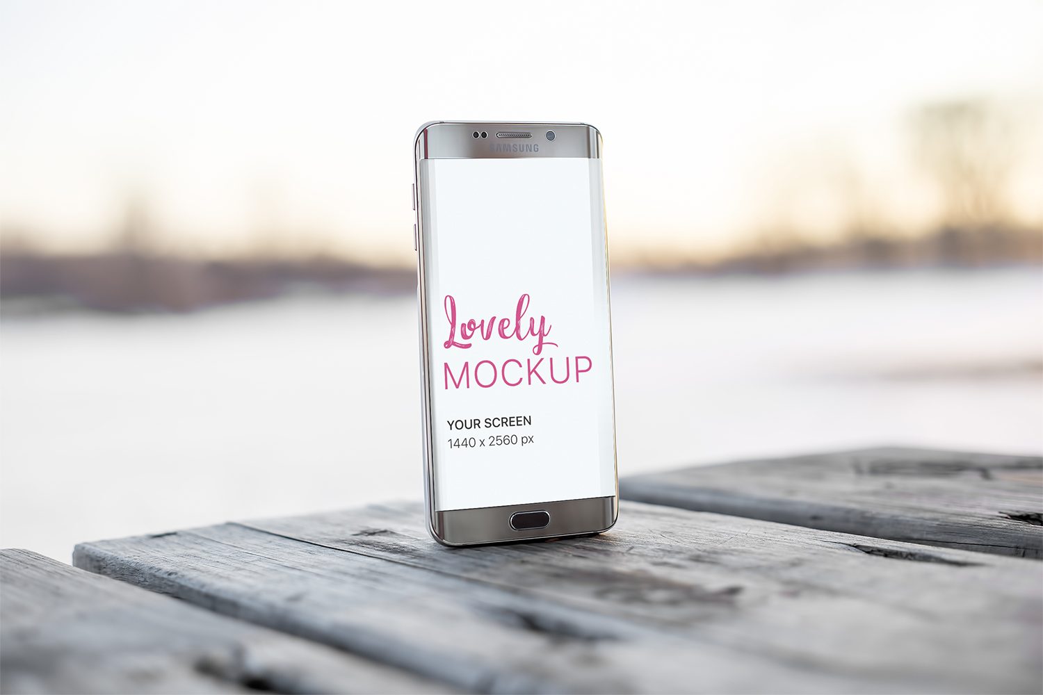 Download Android Phone Mockup on the Wooden Table - Best Free Mockups