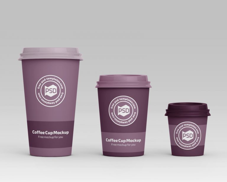 Download 3 Size Coffee Cup Mockups PSD - Best Free Mockups PSD Mockup Templates