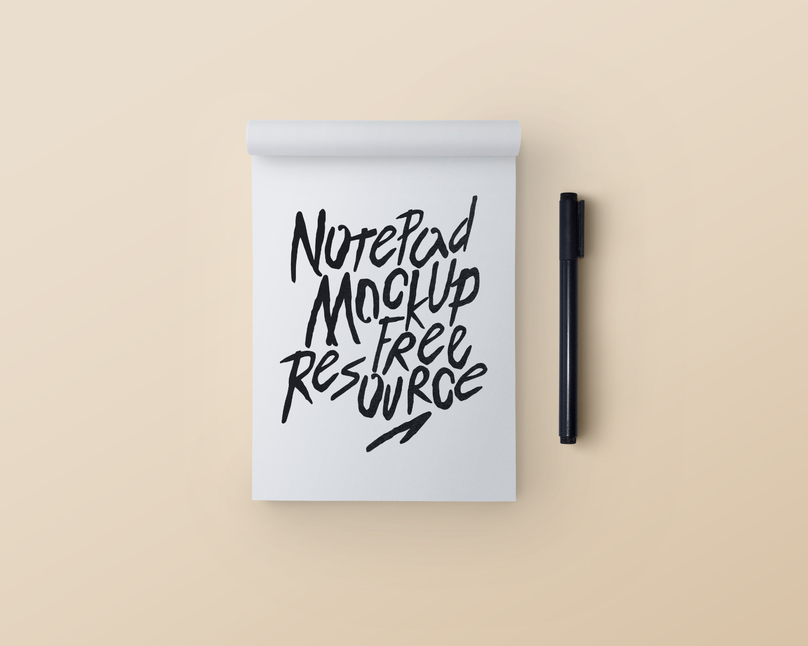 Download Notepad Pen Mockup Best Free Mockups