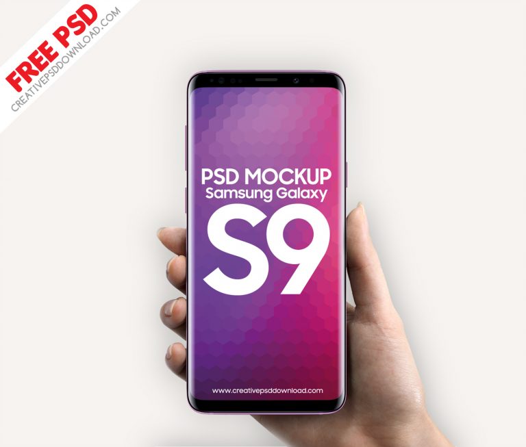 Samsung Galaxy S9 in Hand Mockup PSD - Free Mockup World