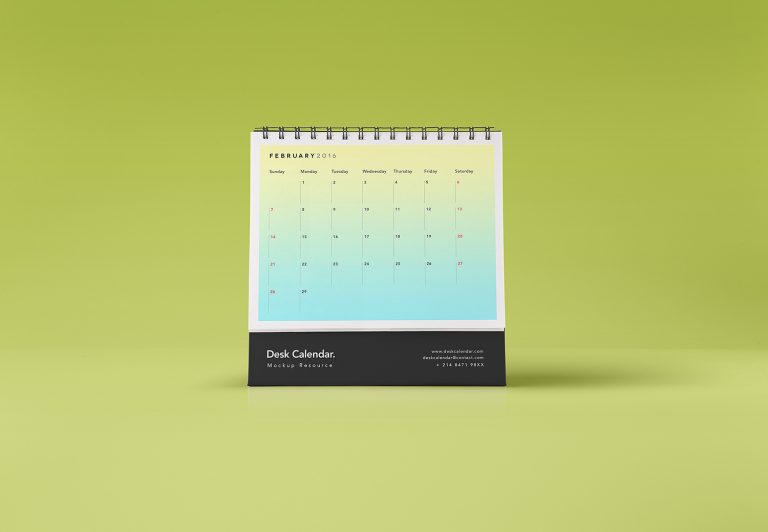 Desk Calendar Free Mockup — Free Mockup World