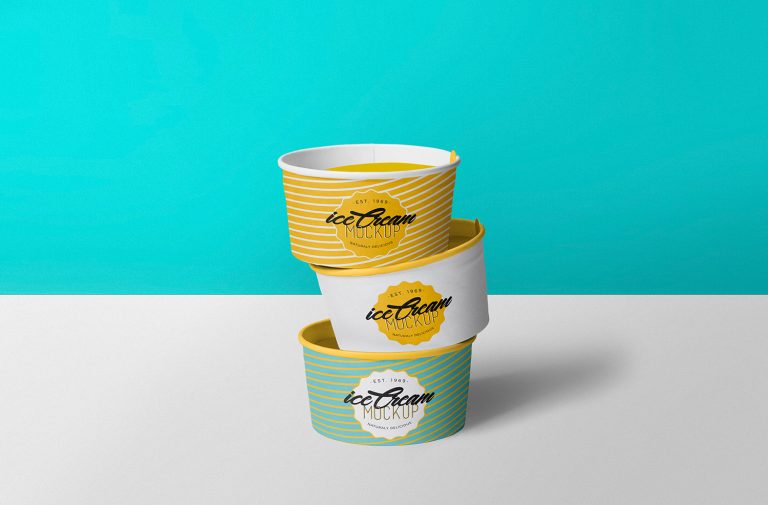 Free Yummy Ice Cream Cup Mockup - Free Mockup World