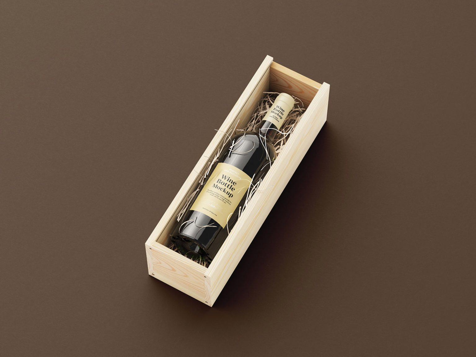 Free Wooden Wine Box Mockup — Free Mockup World