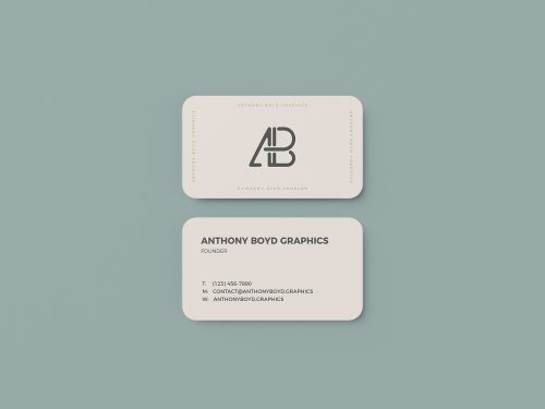 Rounded Business Card Free Mockup — Free Mockup World