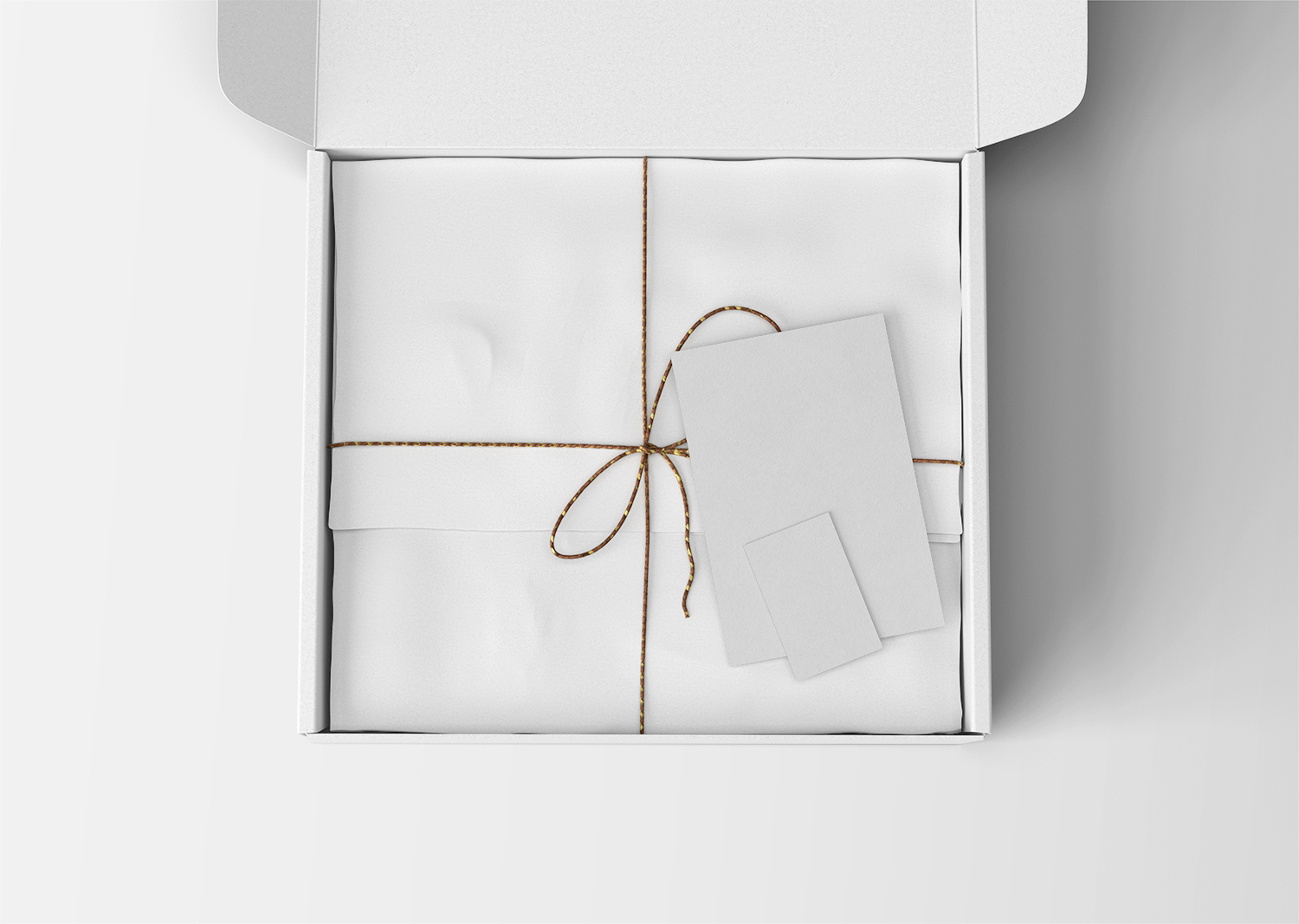 Gift Box With Greeting Card Free Mockup Free Mockup World