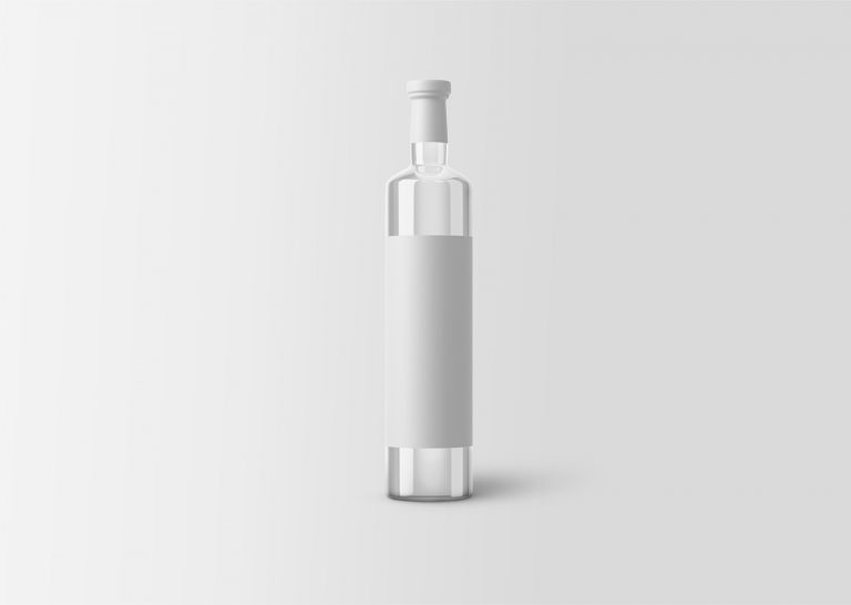 Glass Bottle Free Mockup — Free Mockup World