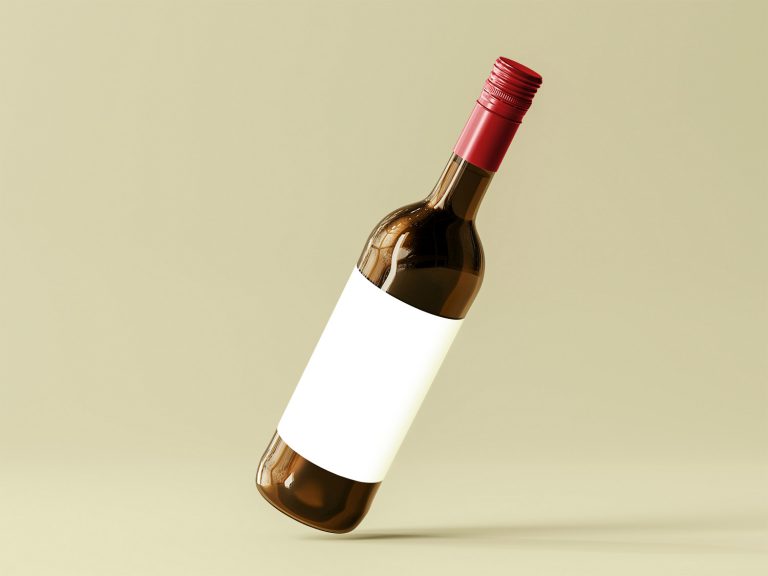 Wine Bottle Label Free Mockup — Free Mockup World