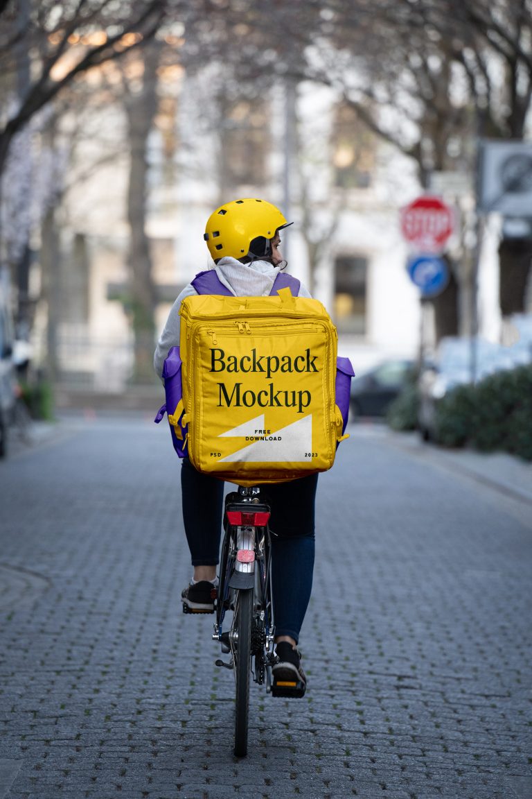 Delivery Backpack Free Mockup — Free Mockup World