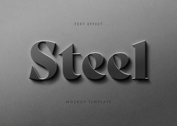 Sharp Steel Logo Free Mockup