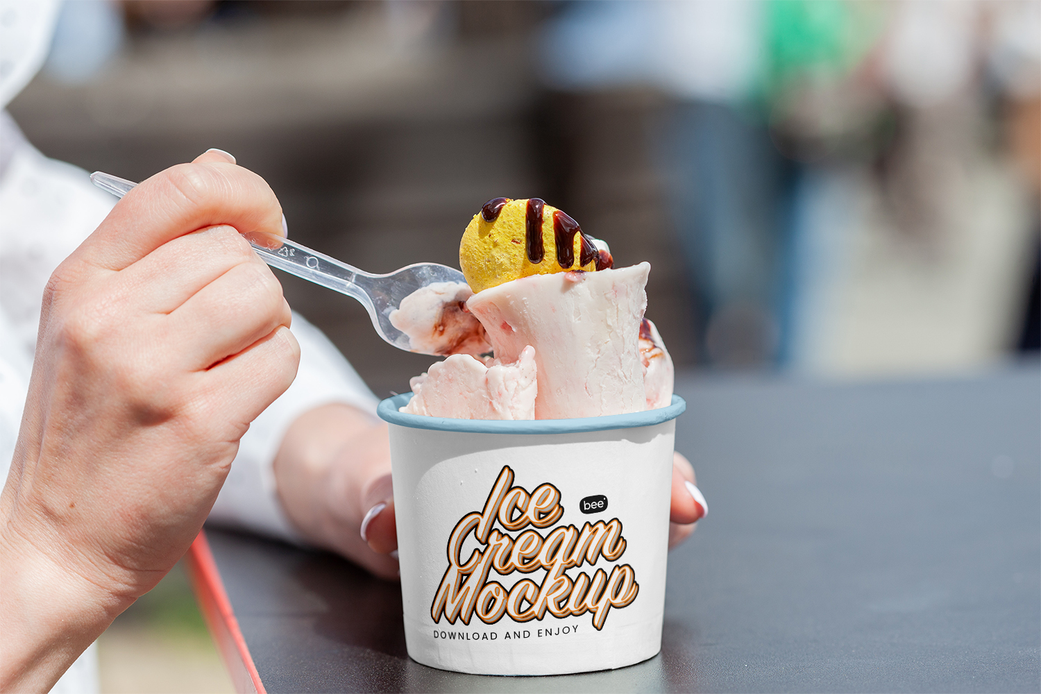 Free Paper Tub Ice Cream Mockup PSD - Good Mockups