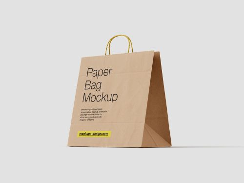 Paper Shopping Bag Free Mockup - Free Mockup World
