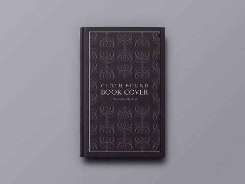 Hardcover Book Mockup in Cloth Cover