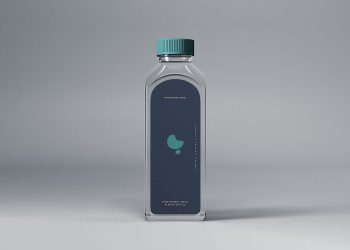 Clear Healthy Drink Bottle Mockup