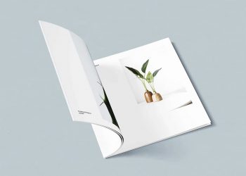 Open Magazine Mockup PSD