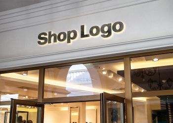 Shop Facade Logo Mockup