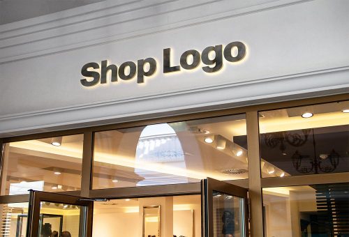 Shop Facade Logo Mockup